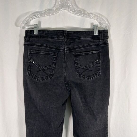 Chico's So Slimming Jeans Women's 8 Black Denim Mid Rise Cotton Blend - Picture 7 of 10
